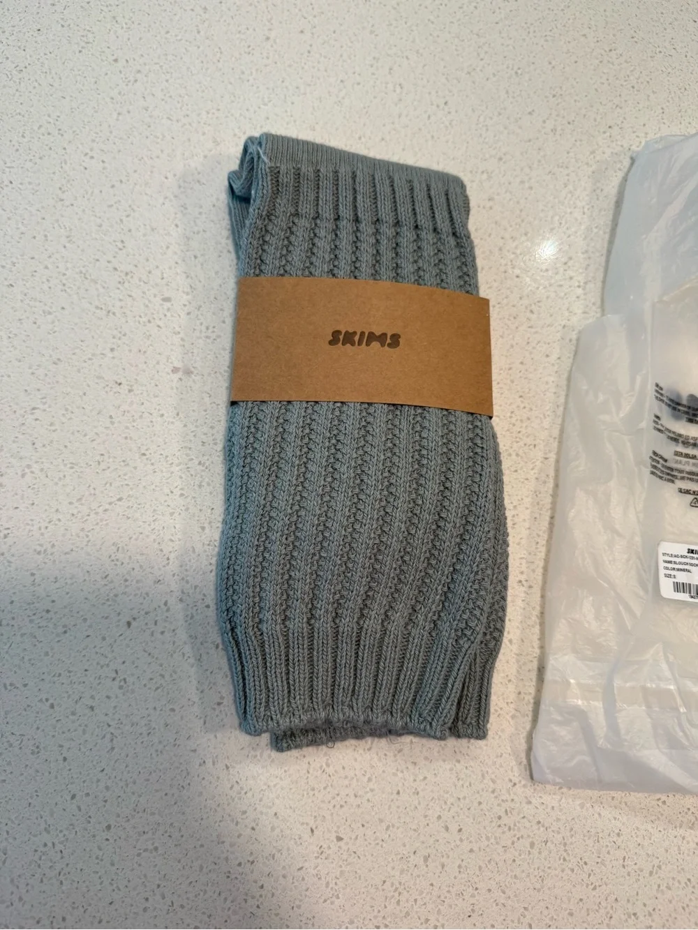 Skims Slouch Socks Mineral Small 6-8
